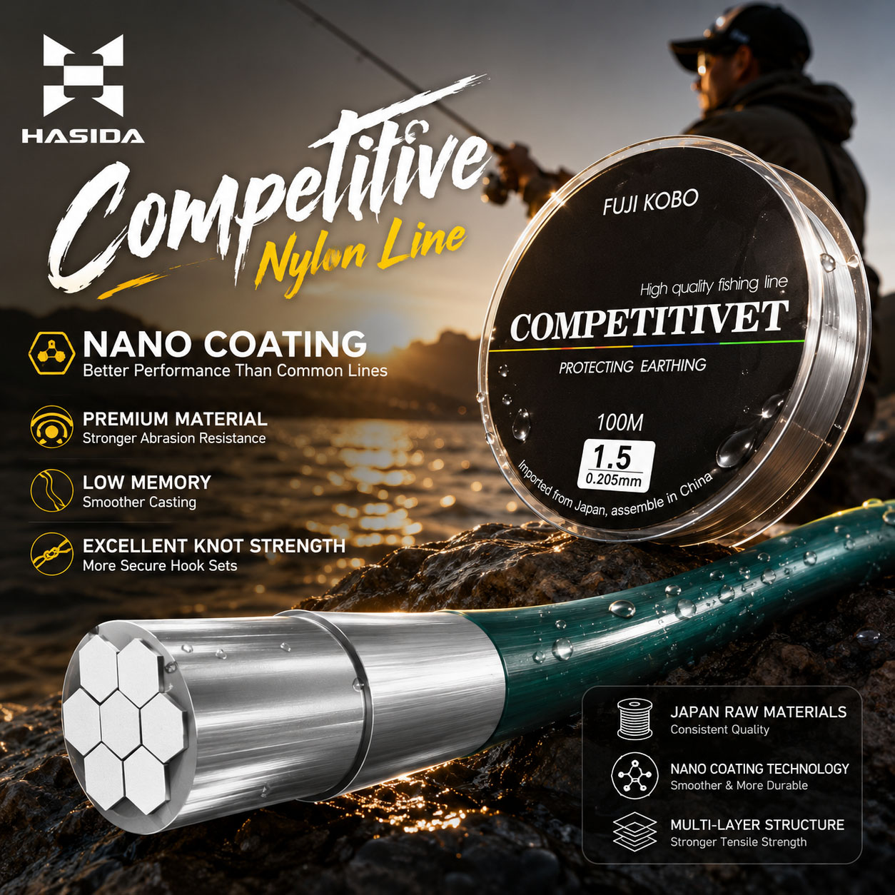Copolymer Line - HASIDA FUJI KOBO Naylon Japon İthal